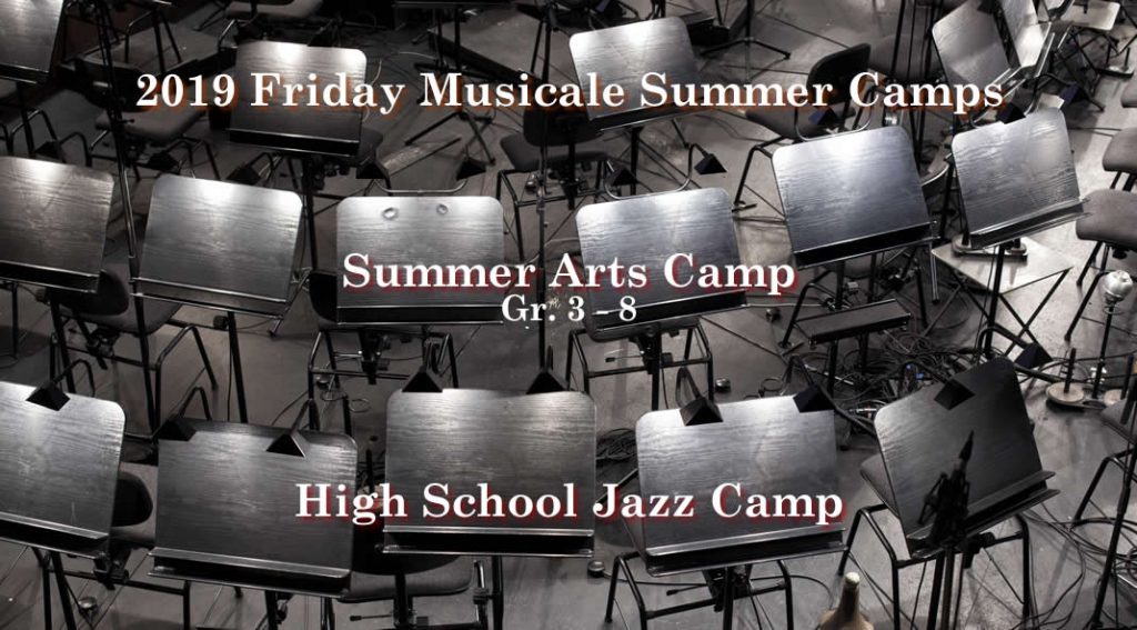 July 2019 Summer arts camps