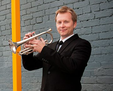 Randy Lee with his trumpet