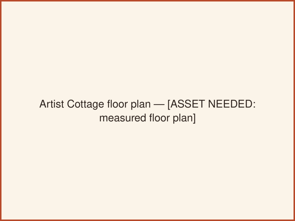 Artist Cottage floor plan — [ASSET NEEDED: measured floor plan]