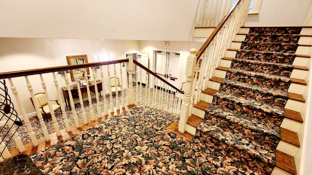 The grand staircase at Friday Musicale