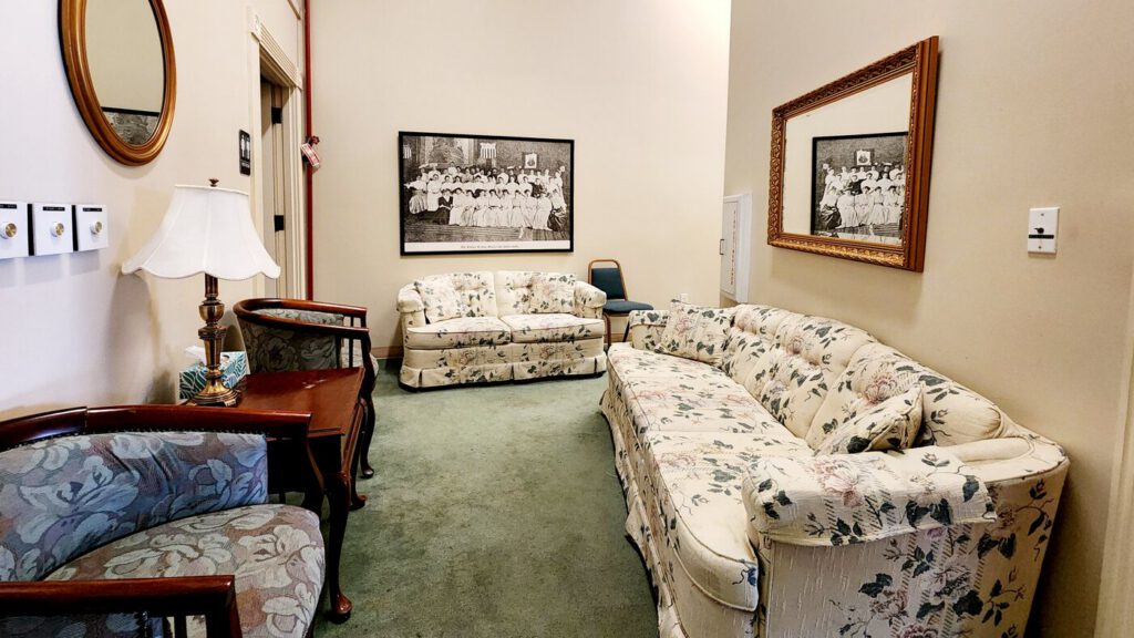An elegant parlor at Friday Musicale